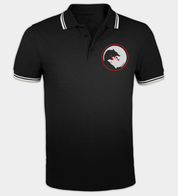 Odin's Wolven Geborduurd Poloshirt