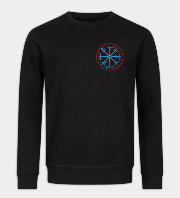 Vegvísir geborduurde sweatshirt