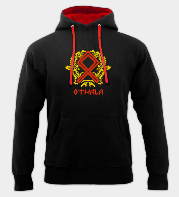 Othala-rune geborduurde hoodie