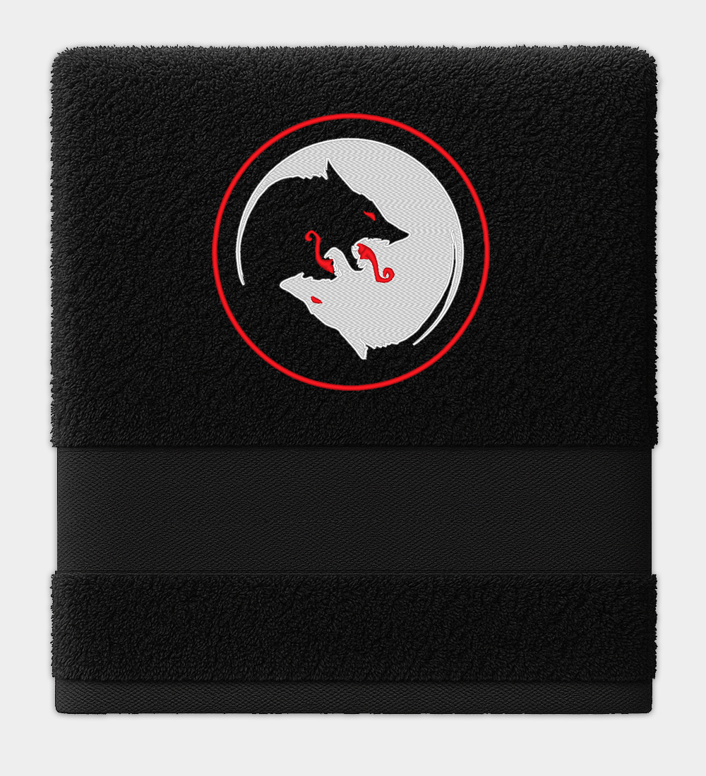 Odins Wolven Geborduurde Handdoek Odins Wolven Geborduurde Handdoek