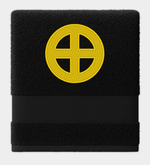 Zonnekruis Geborduurde Handdoek