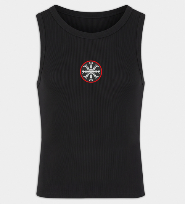 Ægishjálmur geborduurde heren tanktop