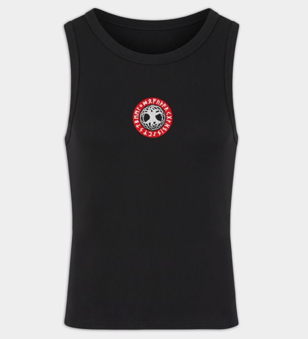 Yggdrasil geborduurde heren tanktop