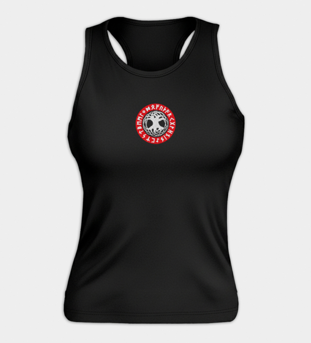Yggdrasil geborduurde dames tanktop