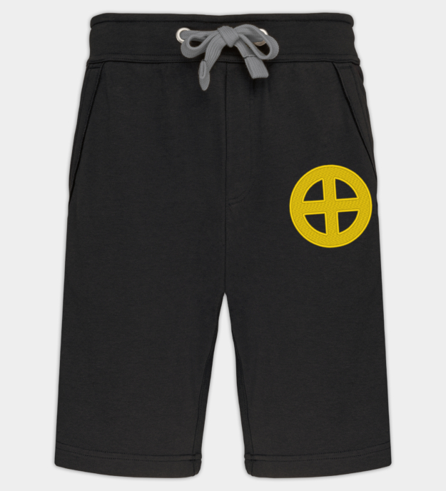 Zonnekruis geborduurde bermudashorts