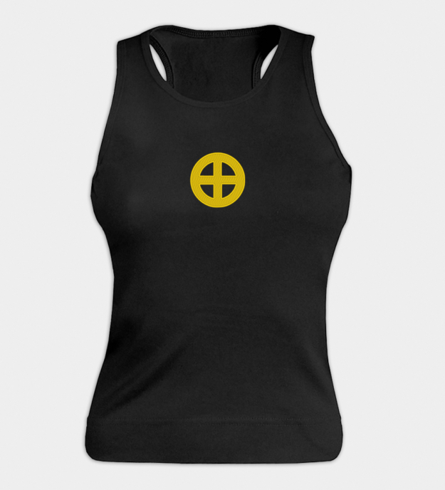 Zonnekruis geborduurde dames tanktop