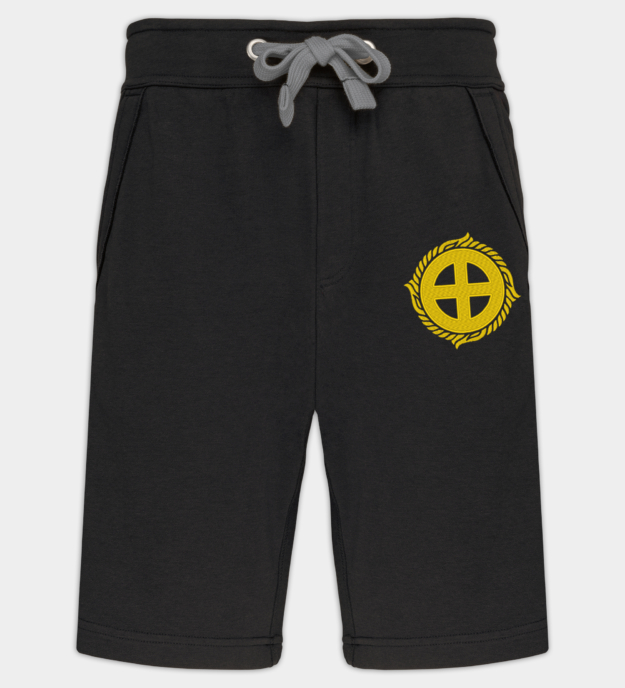 Zonnekruis geborduurde bermudashorts