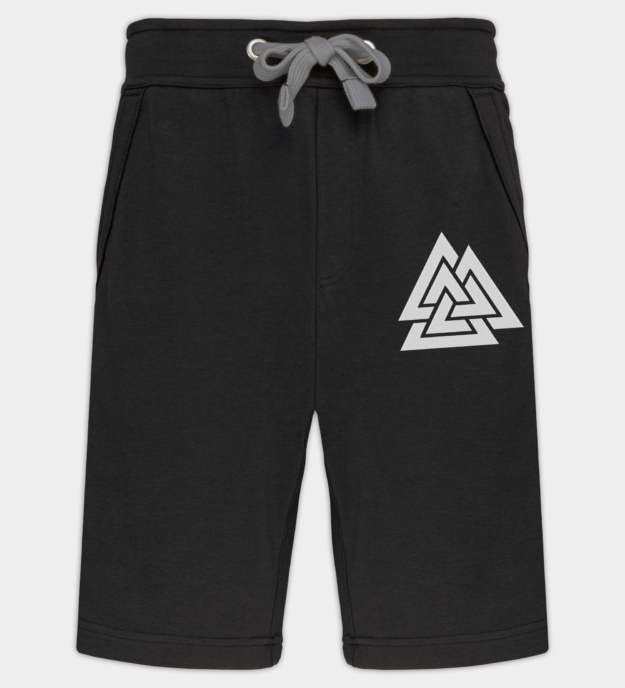 Valknut geborduurde bermudashorts