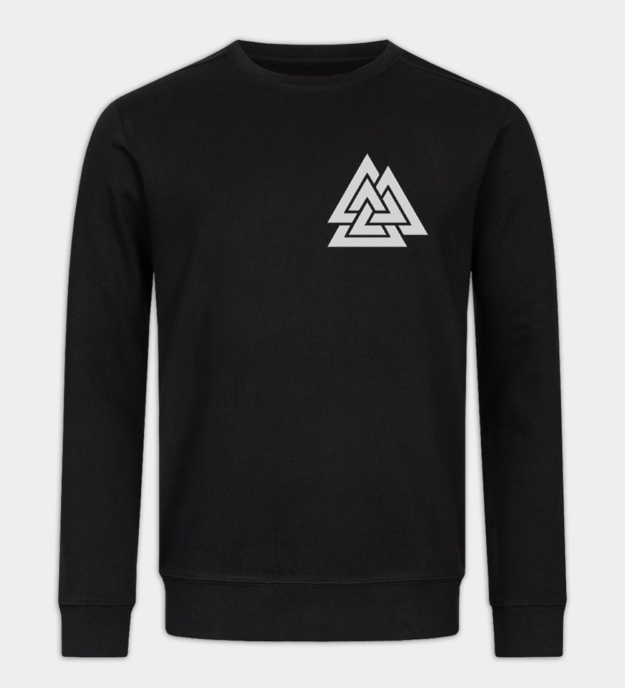 Valknut geborduurde sweatshirt