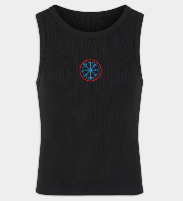 Vegvísir geborduurde heren tanktop