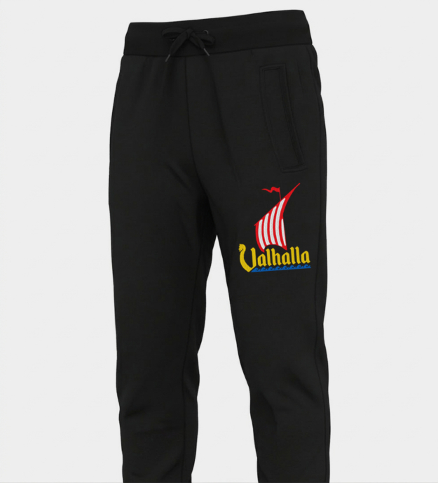 Vikingdrakkar geborduurde joggingbroek