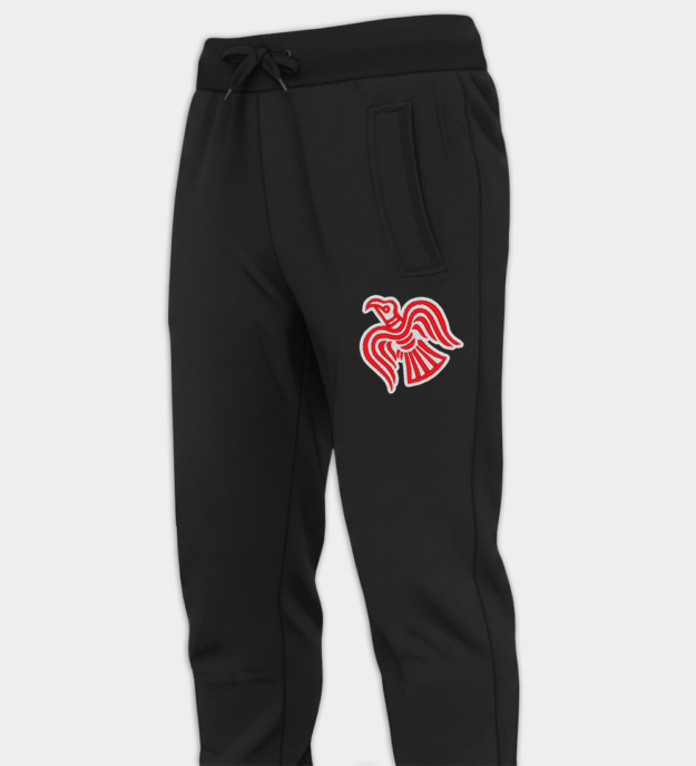 Viking Raven Motief geborduurde joggingbroek